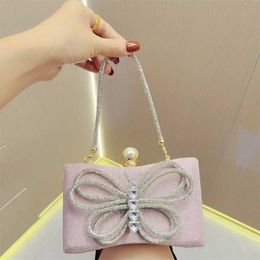 Hip Shoulder Bags New designer handbags tote Diamond Small Bag Womens Evening Dress Banquet Handheld with Embedding Single Diagonal 240311