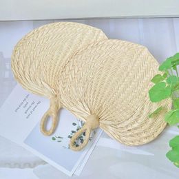 Decorative Figurines Chinese Style Handmade Fan Retro Natural Bamboo Braided Summer Cooling Hand Art Crafts Woven Home Decorations