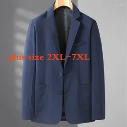 Men's Suits Arrival Fashion Suepr Large Suit Coat Men Handsome Casual Spring Autumn Single Breasted Plus Size 2XL-6XL 7XL