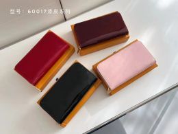 60017 Fashion Purse designer Coin Purse Woman Wallets Short wallet women purse lady original box embossed patterns flower card holder with box