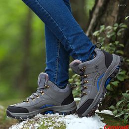 Fitness Shoes Unisex Winter Plush High Top Hiking Women Outdoor Quality Keep Warm Snow Casual Sneakers Men Non-slip Trekking Boots