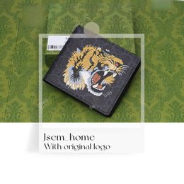Men Animal Ophidia Bag Wallet Designer Bag Fashion Short G G Wallet Leather Black Snake Tiger Bee Women Luxury Purse Card Holders Top Quality 612