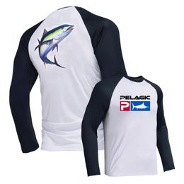 Pelagic Fishing Shirt Uv Camouflage clothing Shirts Quick Dry Long Sleeve Top Outdoor Hoodie UPF 50Man Clothing Tops 240308