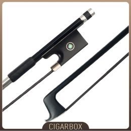 Guitar 4/4 Size Carbon Fibre Bow Black Good Quality Ebony Frog With Natural Horsehair Violin Arcos Hair Violino Accessories
