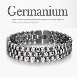 Bangle Mesinya 99.9998% german beads titanium bracelet energy healthy therapeutic bracelet for men women practical gift jewelry box set 240319