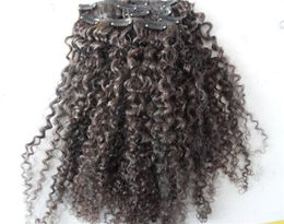 new chinese curly hair weft clip in kinky curl weaves unprocessed natural black Colour dark brown Colour human extensions chinese ha4519011