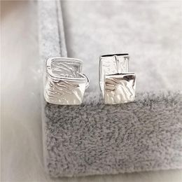 Hoop Earrings 925 Silver Plated Square For Women Girls Elegant Wedding Party Punk Jewelry Gift Eh1130
