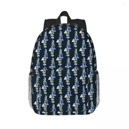 Backpack Gift Idea Blue Butterflies On Lavender Backpacks Teenager Bookbag Fashion Children School Bags Travel Rucksack Shoulder Bag