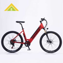 Bikes Dynamic bicycle shock-absorbing variable speed mountain lithium electric moped oil brake built-in battery bicycle Q240319