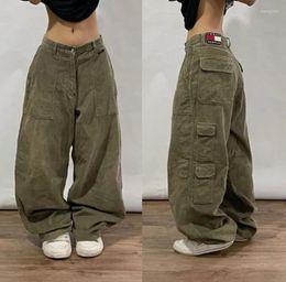 Women's Jeans 2024 JNCO Harajuku Casual Loose Solid Colour Multi-pocket Washed Y2K Street Hip-hop Wide-leg Pants For Men And Women