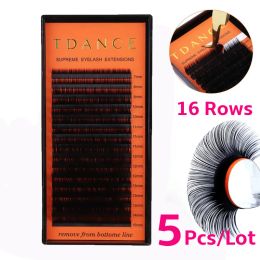 Eyelashes TDANCE 5 CASE/LOT Eyelashes Extension Supplies False Professional Mink Eyelashes Extensions Russian Volume Lashes