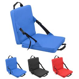 Mat Portable Seat Pads Foldable Chair with Backrest Soft Sponge Cushion Back Chair for Stadium and Beach
