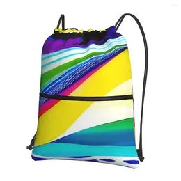 Backpack Copy Of Minimalistic Abstract Art Background Portable Backpacks Drawstring Bag Bundle Pocket Shoes Bags For Man Woman