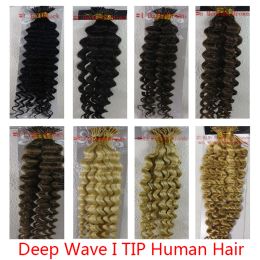 Extensions Brazlian Deep Wave Keratin Capsules Human Fusion Virgin Hair 1226inch Nail Remy Pre Bonded I Tip Human Hair Extensions 50g 100g