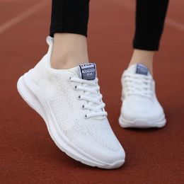 Shoes Women Tennis Shoes Knitted Comfortable Breathable Woman Jogging Sneakers Pink Trainers Lightweight Outdoor Casual Sports Shoes