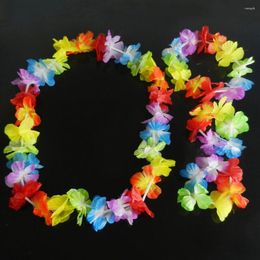 Party Decoration 4 Pcs/set Hawaiian Tropical Hula Luau Grass Dance Head Neck Wrist Garland