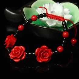 Strand Taiwan Primary Colour Cinnabar Red Bracelet Gourd Lotus Fish Fortune Rolling For Free