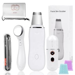 Scrubber Ultrasonic Skin Scrubber Pore Cleaner Facial Peeling Deep Face Cleaning Sonic Peeling EMS Radio Frequency Facial Massager