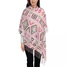 Scarves Moroccan Berber Design Tassel Scarf Women Soft Antique Bohemian Shawl Wrap Female Winter Fall