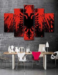 5 piece of canvasAlbanian flag art decoration painting art painting2432173
