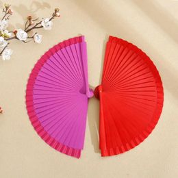 Decorative Figurines Solid Colour Spanish Plain Fan Modern Simple Handmade Pure Wood Folding Art Craft Props