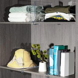 Clothing Storage 4/6Pcs Clear Shelf Dividers Acrylic Transparent Clothes Partition Versatile For Closets Organisation