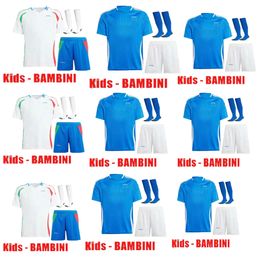 Euro Cup 2024 italy kid soccer jersey Fan Version TOTTI CHIESA BARELLA BUFFON DE ROSSI R.BAGGIO Italia Football Shirt 23/24 Uniform Retro Maglie Da Calcio