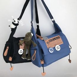 Bag Waterproof Japanese Harajuku Crossbody Bags For Women Men Retro Nylon Large Capacity Messenger Shoulder Purses And Handbags