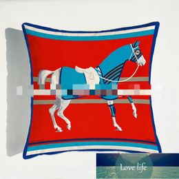 Light Luxury New Pattern Horse Series Square Pillows Holland Velvet Super Soft Sample Room Decoration Printing Cushion Cover