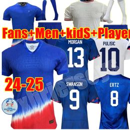 2023 2024 4stars Rose Lavelle PULISIC 24 25 Soccer Jerseys USWNT Megan Dest Rapinoe Trinity Rodman Alex Morgan Team Usas Alex Morgan Lindsey Horan Sophia Smith