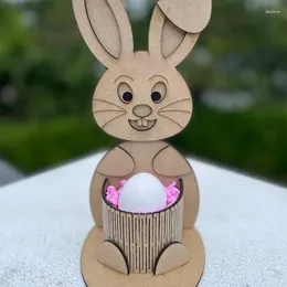 Party Decoration DIY Easter Pen Holder Desktop Pencil Holders Wood Container Stationary Organiser Home Office Decor