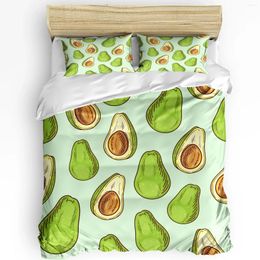 Bedding Sets Avocado Green Seed Fruit Printed Comfort Duvet Cover Pillow Case Home Textile Quilt Boy Kid Teen Girl 3pcs Set