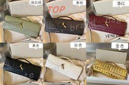 10A Real Leather Long Clutch Andiamo With Handle Intrecciato Craftsmanship Cow Leather Women Shoulder Bags Purses And Handbags Famous Designer Bag FedEx sending