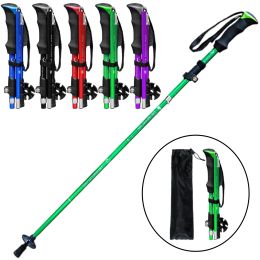 Sticks Walking Sticks,Telescopic,Collapsible,with Quick Lock System,Ultralight Metal Walke Trekking Pole for Hiking,Camping,Mountaining