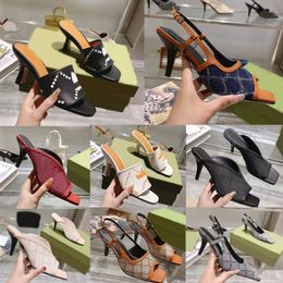 top quality Casual Shoes DHgate dress shoe classic prom Double Leather slingback office indoor Lace mesh Luxury Designer woman pumps slim High heel MIDHEEL SLID