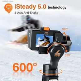 Stabilisers ISteady Pro 4 action camera universal joint 3-axis handheld Stabiliser suitable for 10 7 8 9 Insta360 One R DJI OSMO actions Q240320