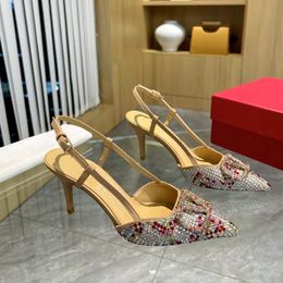 Summer Women Fashion Sandals Designer Elegant Rhinestone High Heels Comfortable Fashion Show Large Size Unique Wedding Shoes