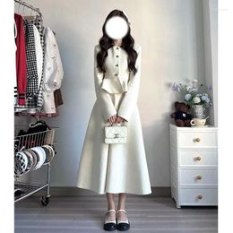 Work Dresses 2024 Spring Autumn Fashionable Design Short Coat High Waist Women's Style French Fragrant Half Skirt Two Piece Set