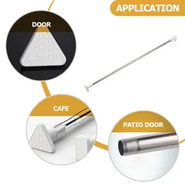 Shower Curtains Adjustable Curtain Pole Thicken Adhesive Rod Stainless Steel For Door Window Rods