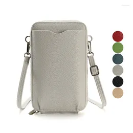 Shoulder Bags Fashion Women Mobile Phone Bag PU Leather Small Summer Crossbody Solid Female Card Holder Purse For