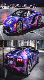 Galaxy Vinyl Wrap Stickerbomb Starry sky Vinyl Car Wrap Film sticker bomb decal with air bubble graphic foil 152X30MR2971618