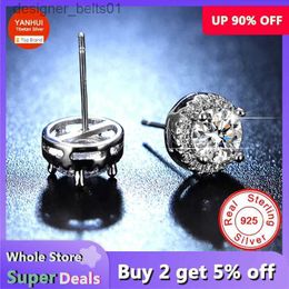 Stud Hypoallergenic 925 Sterling Silver Natural Cubic Zirconia Stud Earrings for Women High Quality Jewellery Wedding AccessoriesC24319