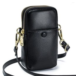 Shoulder Bags Women Mobile Phone Purse Bag High Quality Genuine Leather Crossbody Small Handbags Female Messenger For