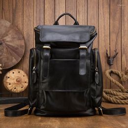 Backpack Fashion Luxury 2024 Trend Men's Real Leather 15 Laptop Bag Pack Anti-Theft Backbag Travel Rucksack Mochila Schoolbag