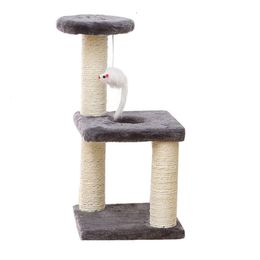 Houses Scratcher Tower Home Furniture Tree Sisal Rope Kitten Scratching Post for Climbing Frame Cat Toy Pet Products