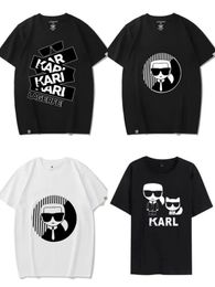 Funny Carl Hai Casual Street Galeries Lafayette Costume Men's Anime Character Cotton T-shirt Print Short Sleeve Collar