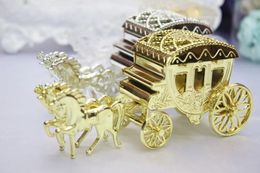 100pcs Cinderella Carriage Wedding Favor Boxes Candy Box Casamento Wedding Favors And Gifts Event Party Supplies JJ 3.19