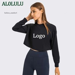 Al0lulu Yoga Tops Aloyoga Women Sports Running Top Slim Long Sleeve Fitted Fitness Clothes Exercise Training T-Shirts Girl New Fashion Pink White Black Workou 206