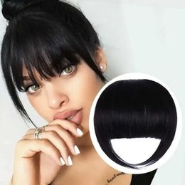 Synthetic Wigs Bangs Bangs Hair Clip in Hair French on Bangs Hair Fake BangsWith TempNatural Wigs Bangs Clip for Women Daily Wear 240329