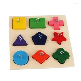 Other Bird Supplies Parrot Entertaining Engaging Eco-friendly Innovative Colourful Wooden Block Puzzle Toy